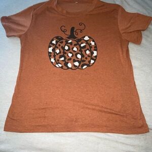 SHEIN Pumpkin Graphic Women’s Shirt - Orange
